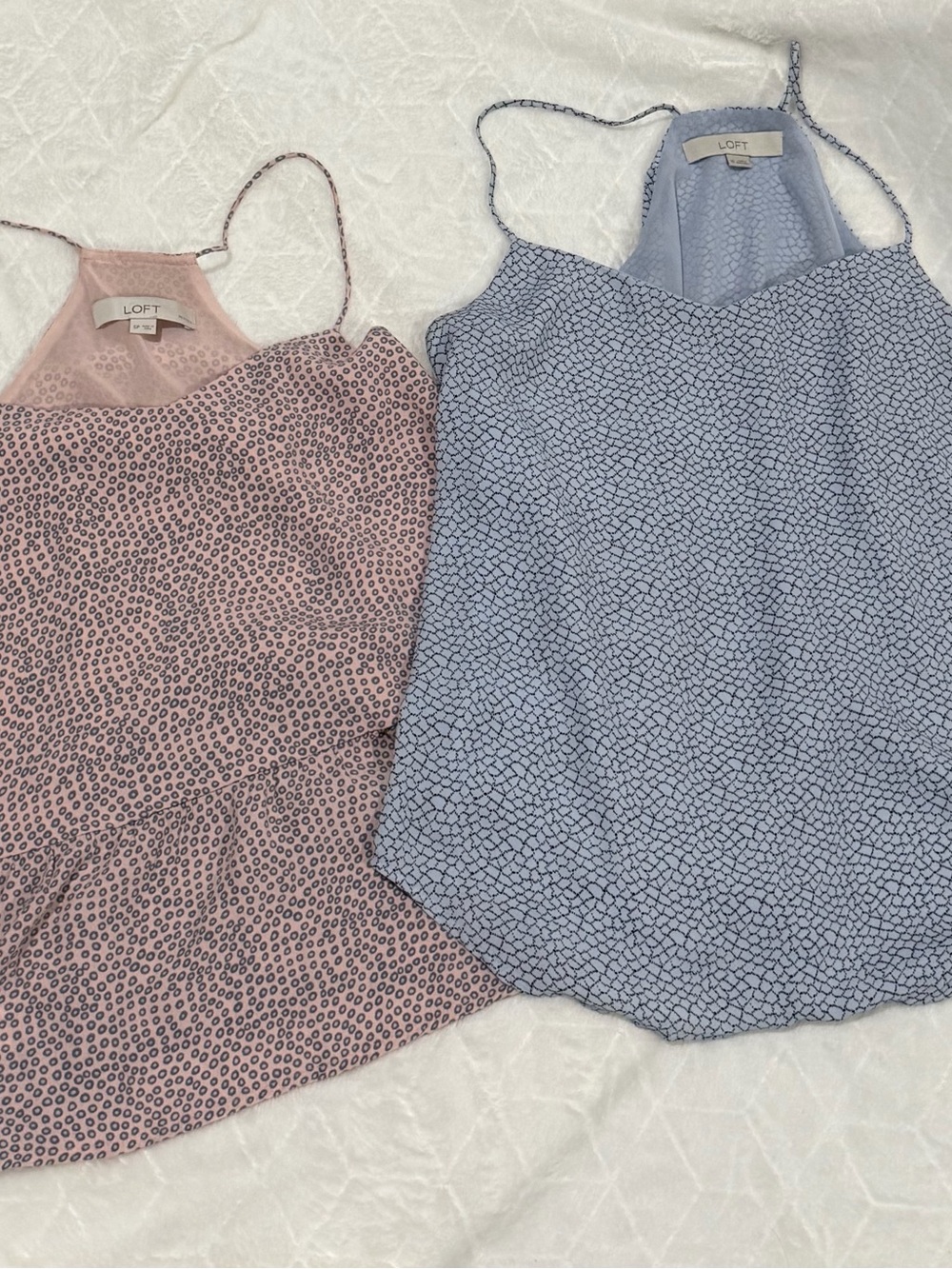 LOFT BUNDLE 2 Light Blue Printed Spaghetti Strap Cami